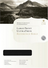 Cover art for HCSB Large Print Ultrathin Reference Bible, Black Bonded Leather