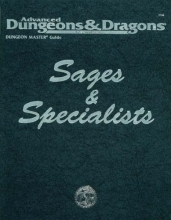 Cover art for Sages and Specialists, 2nd Edition (Advanced Dungeons & Dragons)