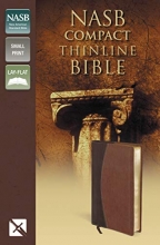 Cover art for NASB, Thinline Bible, Compact, Leathersoft, Brown, Red Letter Edition