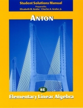 Cover art for Elementary Linear Algebra, Student Solutions Manual, 8th Edition