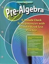 Cover art for Glencoe Mathematics: Pre-Algebra, 5-Minute Check Transparencies With Standardized Test Practice
