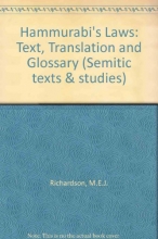 Cover art for Hammurabi's Laws:  Text, Translation and Glossary  (Semitic Texts and Studies)