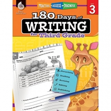 Cover art for 180 Days of Writing for Third Grade - An Easy-to-Use Third Grade Writing Workbook to Practice and Improve Writing Skills (180 Days of Practice)