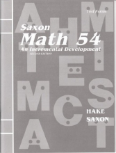 Cover art for Saxon Math 54: An Incremental Development (Masters and Test Forms Booklet)