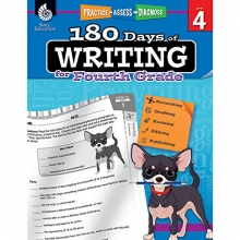Cover art for 180 Days of Writing for Fourth Grade - An Easy-to-Use Fourth Grade Writing Workbook to Practice and Improve Writing Skills (180 Days of Practice)