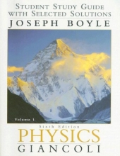 Cover art for Physics: Student Study Guide With Selected Solutions Vol. 1 6th Edition
