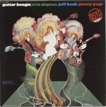Cover art for Eric Clapton, Jeff Beck, Jimmy Page Guitar Boogie. Early pressing