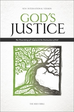Cover art for NIV, God's Justice Bible, Hardcover: The Flourishing of Creation and the Destruction of Evil