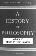 Cover art for History of Philosophy, Volume IX: Maine de Biran to Sartre