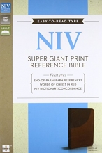 Cover art for NIV, Super Giant Print Reference Bible, Giant Print, Leathersoft, Brown, Red Letter Edition
