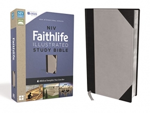 Cover art for NIV, Faithlife Illustrated Study Bible, Leathersoft, Gray/Black: Biblical Insights You Can See