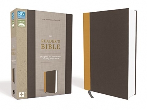 Cover art for NIV, Reader's Bible, Cloth over Board, Gold/Gray: Designed for a Seamless Reading Experience