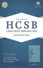 Cover art for HCSB Large Print Personal Size Bible, Teal LeatherTouch