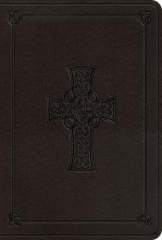 Cover art for ESV Value Large Print Compact Bible (TruTone, Charcoal, Celtic Cross Design)