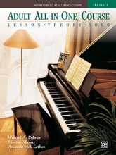 Cover art for Adult All-in-One Course: lesson, theory, solo. Level 3 (Alfred's Basic Adult Piano Course)