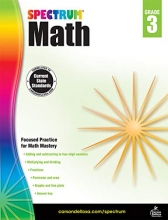 Cover art for Spectrum Math Workbook, Grade 3