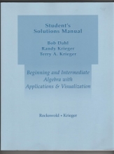 Cover art for Student's Solutions Manual for Beginning Algebra with Applications and Visualization