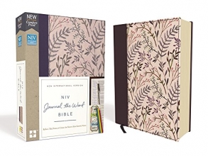 Cover art for NIV, Journal the Word Bible, Cloth over Board, Pink Floral, Red Letter Edition, Comfort Print: Reflect, Take Notes, or Create Art Next to Your Favorite Verses