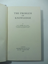 Cover art for The Problem of Knowledge (Pelican)
