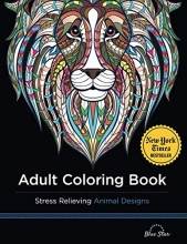 Cover art for Adult Coloring Book: Stress Relieving Animal Designs