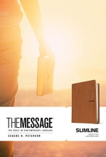 Cover art for The Message Slimline (Leather-Look, Saddle Tan): The Bible in Contemporary Language