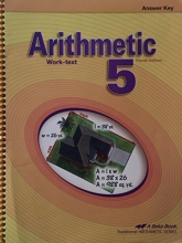 Cover art for Arithmetic 5: Work-text (answer key)