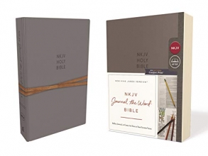 Cover art for NKJV, Journal the Word Bible, Cloth over Board, Gray, Red Letter Edition, Comfort Print: Reflect, Journal, or Create Art Next to Your Favorite Verses