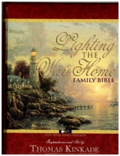 Cover art for Lighting the Way Home Family Bible Nkjvinspiration and Art By Thomas Kinkade-paiter of Light-red Letter Edition- Family Reference Edition Large Bible (1985 Copy)