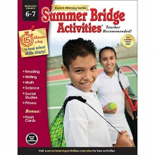 Cover art for Summer Bridge Activities - Grades 6 - 7, Workbook for Summer Learning Loss, Math, Reading, Writing and More with Flash Cards