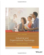 Cover art for Industrial and Organizational Psychology: Research and Practice, Seventh Edition: Research and Practice