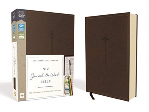 Cover art for NIV, Journal the Word Bible, Leathersoft, Brown, Red Letter Edition, Comfort Print: Reflect, Take Notes, or Create Art Next to Your Favorite Verses