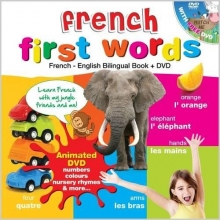 Cover art for French for Kids First Words: French-English Bilingual Book + DVD (Kids Learn Languages)