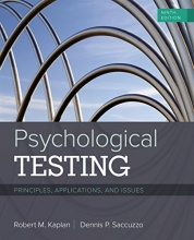 Cover art for Psychological Testing: Principles, Applications, and Issues