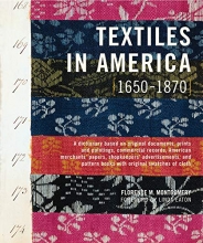 Cover art for Textiles in America, 1650-1870