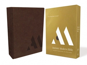 Cover art for NKJV, Ancient-Modern Bible, Leathersoft, Brown, Comfort Print: One faith. Handed down. For all the saints.