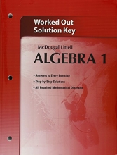 Cover art for Holt McDougal Larson Algebra 1: Worked-Out Solutions Key