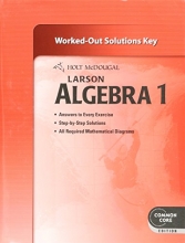 Cover art for Algebra 1: Common Core Worked-out Solutions Key (Holt McDougal Larson Algebra 1)
