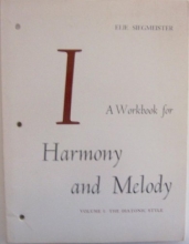 Cover art for Workbook for Harmony and Melody [Volume 1: The Diatonic Style]