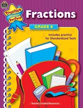 Cover art for Fractions Grade 4 (Practice Makes Perfect)