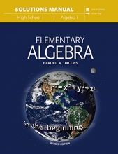 Cover art for Elementary Algebra (Solutions Manual)