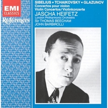Cover art for Sibelius / Tchaikovsky / Glazunov, Violin Concertos: Jascha Heifetz