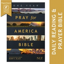 Cover art for The One Year Pray for America Bible, NLT (Paperback)  Inspirational Daily Bible with Non-Partisan Prayer Prompts