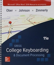 Cover art for Microsoft Office Word 2016 Manual for Gregg College Keyboarding & Document Processing (GDP)