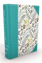 Cover art for NKJV, Journal the Word Bible, Large Print, Cloth over Board, Blue Floral, Red Letter Edition: Reflect, Journal, or Create Art Next to Your Favorite Verses