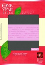 Cover art for The One Year Bible NLT, Slimline Edition, TuTone (LeatherLike, Heather Gray/Pink)