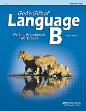Cover art for God's Gift of Language B: Writing and Grammar Work-text (answer key)