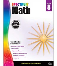 Cover art for Spectrum | Math Workbook | 8th Grade, 160pgs