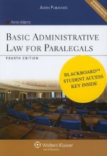Cover art for Basic Administrative Law for Paralegals 4e Bundle