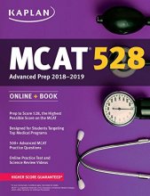Cover art for MCAT 528 Advanced Prep 2018-2019: Online + Book (Kaplan Test Prep)