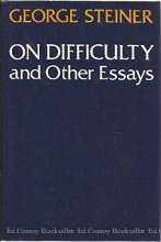Cover art for On Difficulty and Other Essays